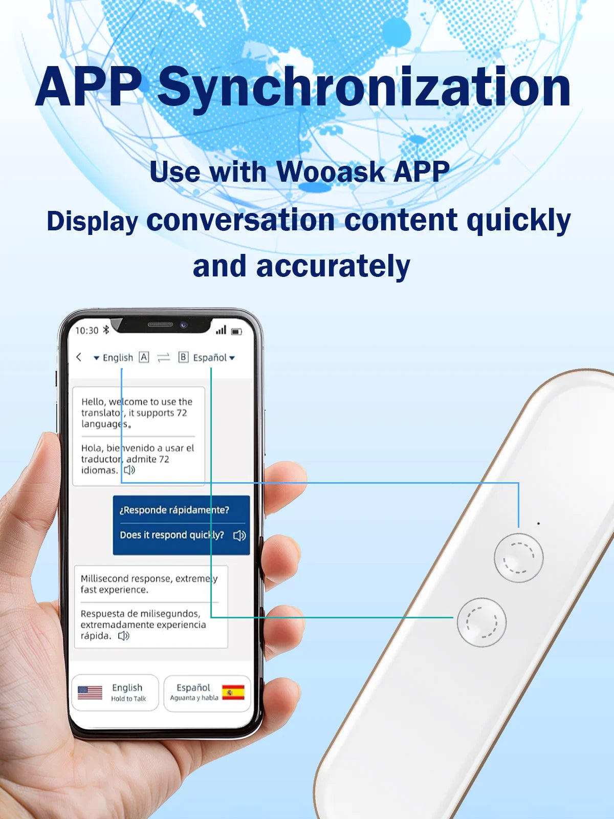 Polyverus® G9 Smart Translator Pen – 144-Language AI Voice & Text Translator